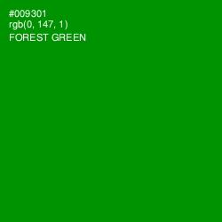 #009301 - Forest Green Color Image